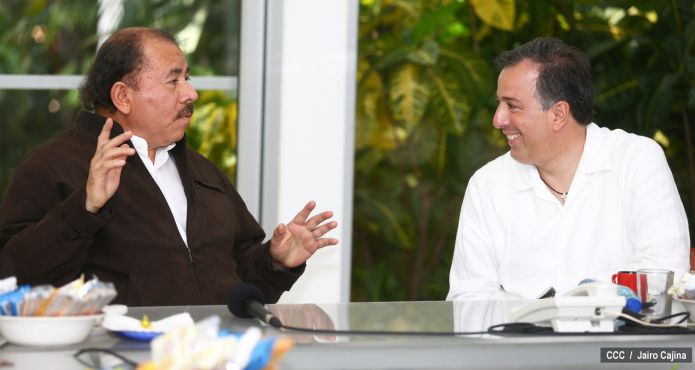 Presidente Daniel y Compañera Rosario se reúne con Canciller de México