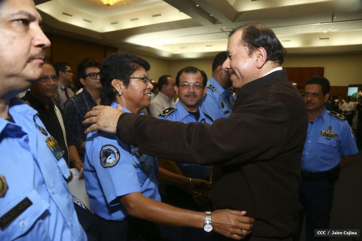 Presidente Daniel y Compañera Rosario encabezan acto 35 Aniversario MIGOB