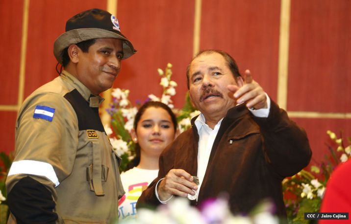 Presidente Daniel y Compañera Rosario encabezan acto 35 Aniversario MIGOB