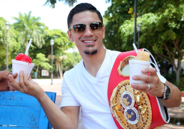 Recorrido del Campeón Randy Caballero por Managua y encuentro con Campeones