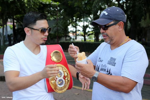 Recorrido del Campeón Randy Caballero por Managua y encuentro con Campeones