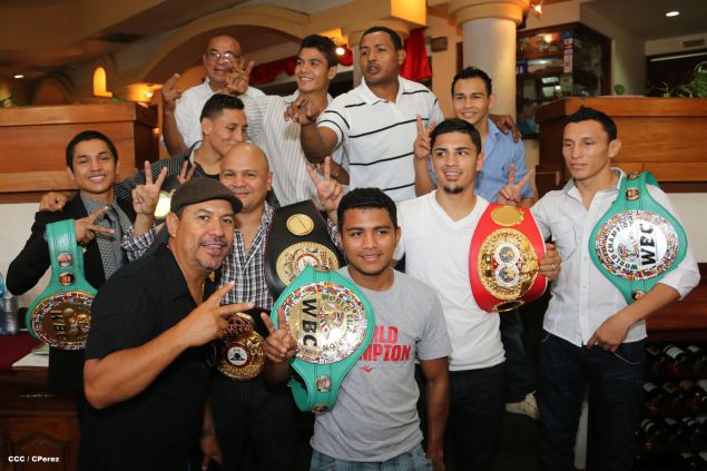 Recorrido del Campeón Randy Caballero por Managua y encuentro con Campeones
