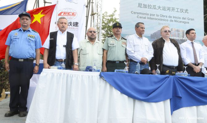Ceremonia de inauguración de obras iniciales del Gran Canal Interoceánico
