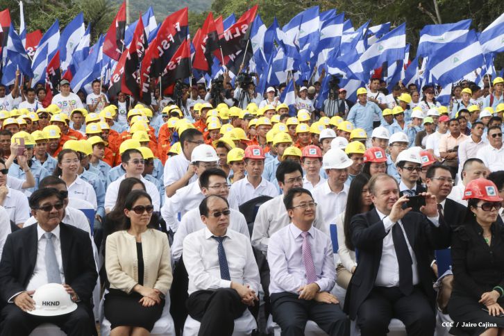 Ceremonia de inauguración de obras iniciales del Gran Canal Interoceánico