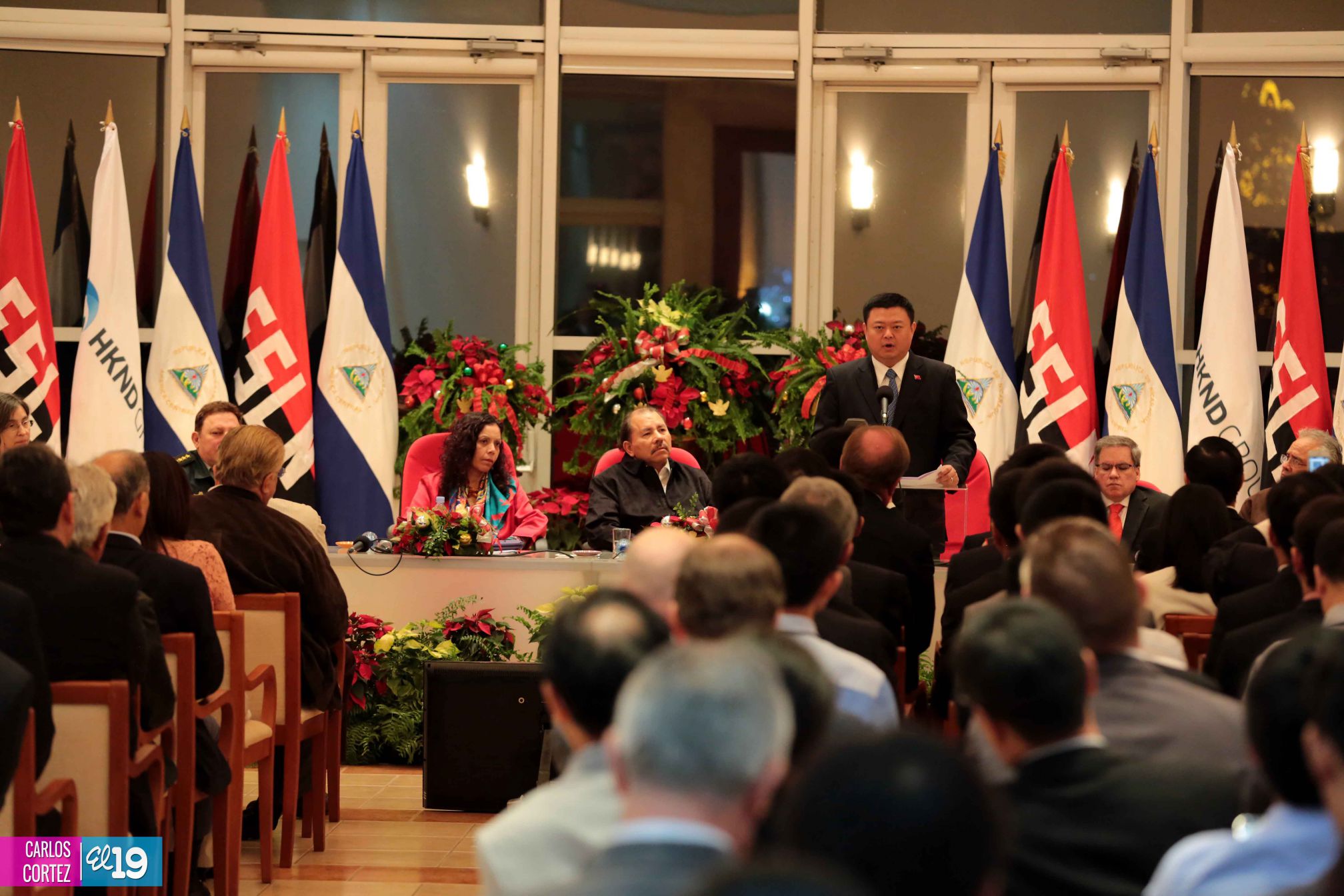 Daniel y Rosario celebran junto a Wang Jing inicio de Obras del Gran Canal por Nicaragua