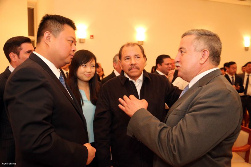 Daniel y Rosario celebran junto a Wang Jing inicio de Obras del Gran Canal por Nicaragua