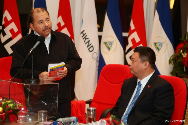 Daniel y Rosario celebran junto a Wang Jing inicio de Obras del Gran Canal por Nicaragua