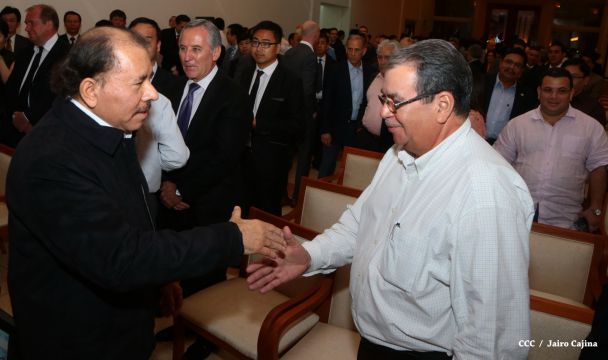 Daniel y Rosario celebran junto a Wang Jing inicio de Obras del Gran Canal por Nicaragua