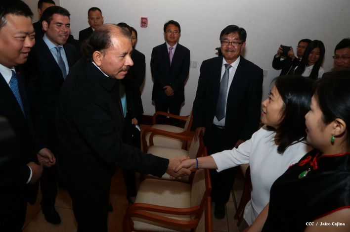 Daniel y Rosario celebran junto a Wang Jing inicio de Obras del Gran Canal por Nicaragua