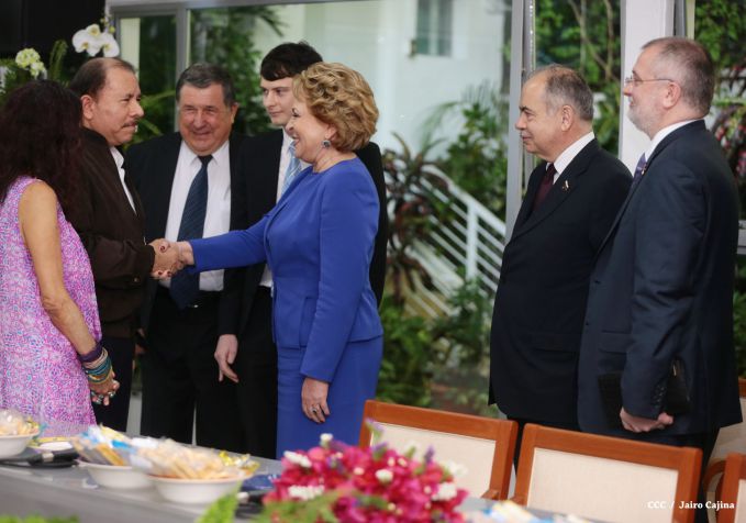 Presidente Daniel y Compañera Rosario se reúnen con Presidenta del Consejo de la Federación Rusa