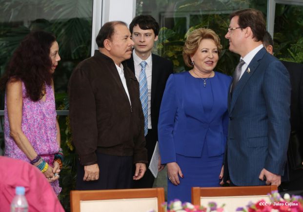 Presidente Daniel y Compañera Rosario se reúnen con Presidenta del Consejo de la Federación Rusa