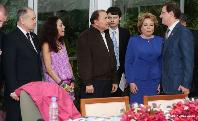 Presidente Daniel y Compañera Rosario se reúnen con Presidenta del Consejo de la Federación Rusa