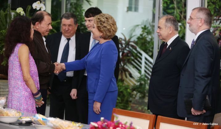 Presidente Daniel y Compañera Rosario se reúnen con Presidenta del Consejo de la Federación Rusa