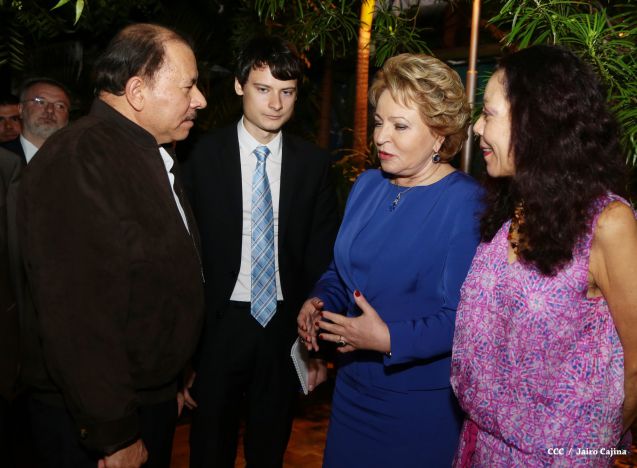 Presidente Daniel y Compañera Rosario se reúnen con Presidenta del Consejo de la Federación Rusa