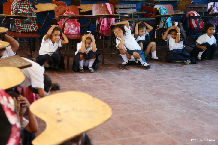 Simulacros de preparación ante desastres en Managua