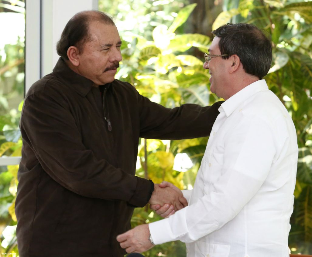 Presidente Daniel y Compañera Rosario reciben al Canciller Bruno Rodríguez de Cuba