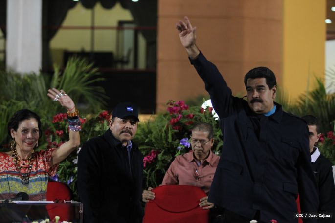 Nicaragua ratifica su respaldo a Venezuela y su presidente Nicolás Maduro