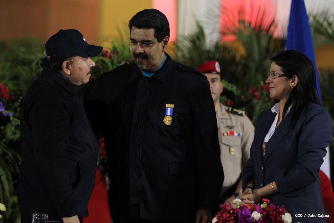Nicaragua ratifica su respaldo a Venezuela y su presidente Nicolás Maduro