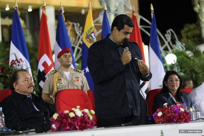 Nicaragua ratifica su respaldo a Venezuela y su presidente Nicolás Maduro