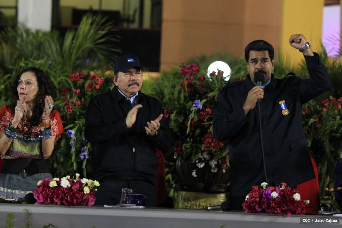 Nicaragua ratifica su respaldo a Venezuela y su presidente Nicolás Maduro