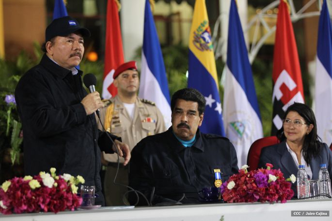 Nicaragua ratifica su respaldo a Venezuela y su presidente Nicolás Maduro