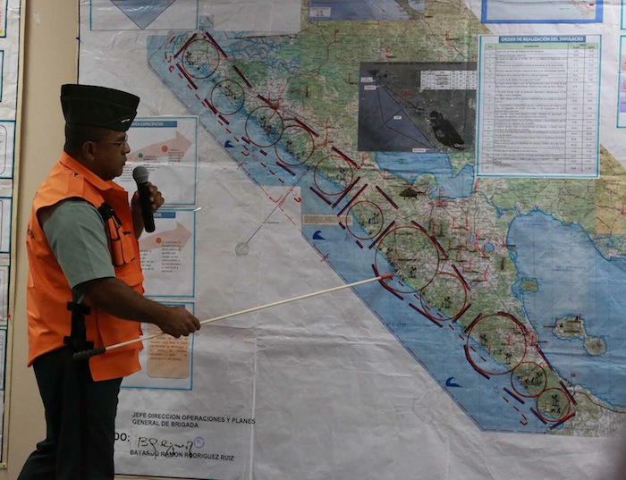 Simulacro de tsunami en Nicaragua