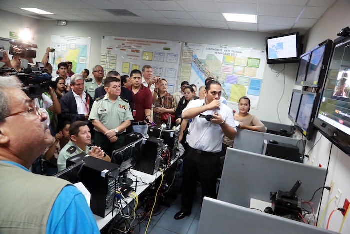 Simulacro de tsunami en Nicaragua