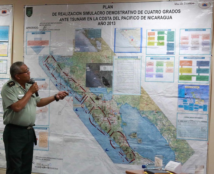 Simulacro de tsunami en Nicaragua