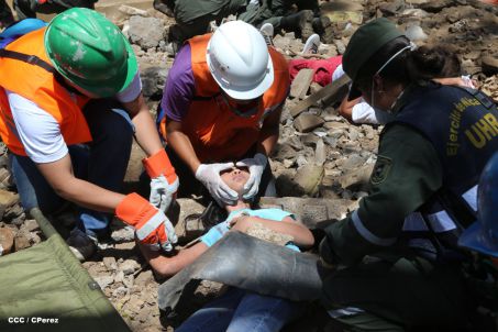 Reparto San Antonio vive jornada con simulacro nacional ante desastres