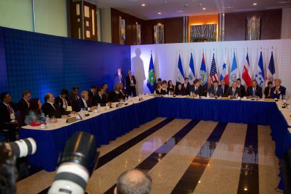 Presidente Daniel participa en reunión del SICA con Obama previo a Cumbre de las Américas