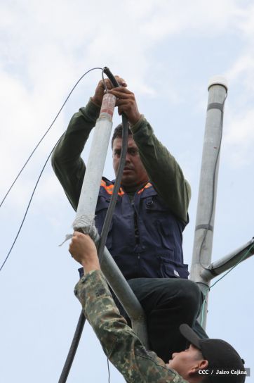 INETER da mantenimiento preventivo al Sistema de Alerta Temprana en el Volcán Concepción