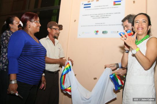 Inauguración del palacio de la cultura en Bluefields