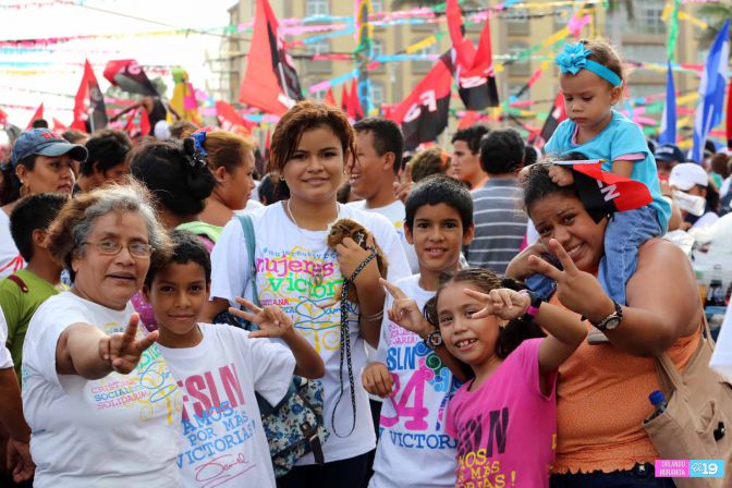 Daniel, Rosario y la Familia Sandinista reeditan el Repliegue Táctico a Masaya