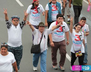 Daniel, Rosario y la Familia Sandinista reeditan el Repliegue Táctico a Masaya