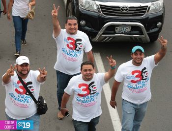 Daniel, Rosario y la Familia Sandinista reeditan el Repliegue Táctico a Masaya