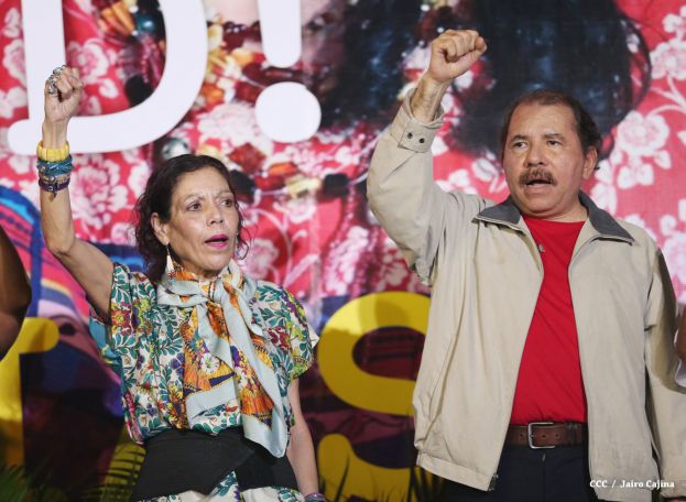 Daniel y Rosario culminan en Monimbó el 36 Aniversario del Repliegue a Masaya
