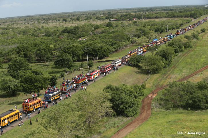 Caravanas de todo el país entran a Managua! Viva el 36/19!