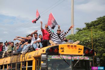 Caravanas del Norte del país entran a Managua