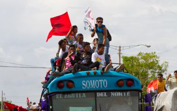 Caravanas de todo el país entran a Managua! Viva el 36/19!