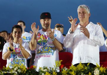 Nicaragua celebra el 36/19 en Plaza La Fé