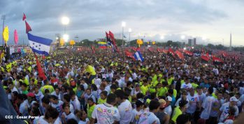 Nicaragua celebra el 36/19 en Plaza La Fé