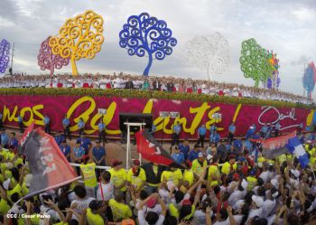 Nicaragua celebra el 36/19 en Plaza La Fé