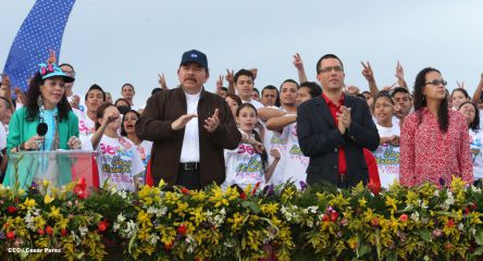 Nicaragua celebra el 36/19 en Plaza La Fé