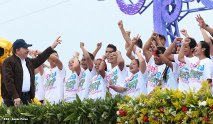 Nicaragua celebra el 36/19 en Plaza La Fé
