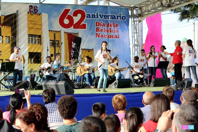 Música y canto para celebrar el 62 Aniversario del Día de la Rebeldía Nacional de Cuba