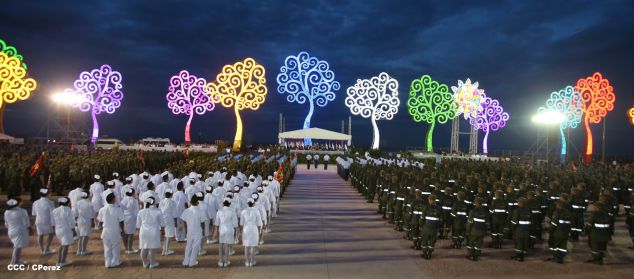 Presidente Daniel y Compañera Rosario encabezan acto del 36 aniversario de constitución de la Fuerza Aérea del Ejército de Nicaragua