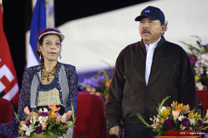 Presidente Daniel y Compañera Rosario encabezan acto del 36 aniversario de constitución de la Fuerza Aérea del Ejército de Nicaragua