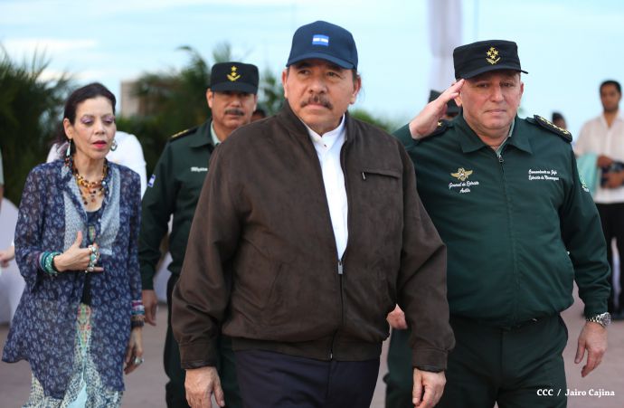 Presidente Daniel y Compañera Rosario encabezan acto del 36 aniversario de constitución de la Fuerza Aérea del Ejército de Nicaragua