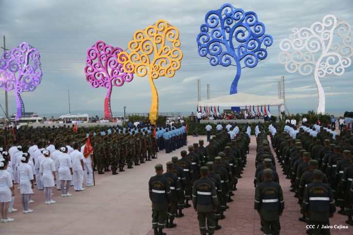 Presidente Daniel y Compañera Rosario encabezan acto del 36 aniversario de constitución de la Fuerza Aérea del Ejército de Nicaragua