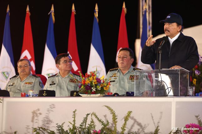 Presidente Daniel encabeza acto del 36 aniversario de constitución del Cuerpo Médico Militar del Ejército de Nicaragua